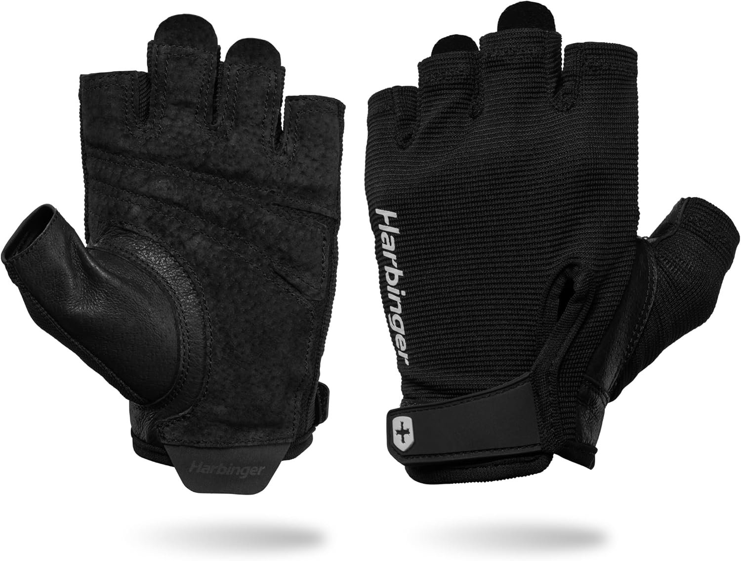 Power Gloves 3.0 – Durable Half Finger Weightlifting Gloves with Adjustable Wrist Closure, Breathable Leather Palm, Men’s