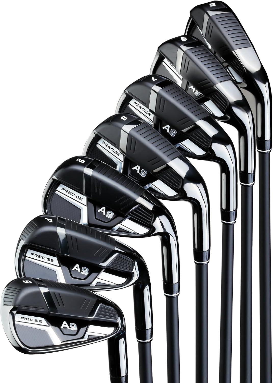 Precise A9 Golf Iron Set – 7 Clubs (5–SW) | Right Hand | Project X Cypher Graphite Shafts & Dual-Compound Grips – Men