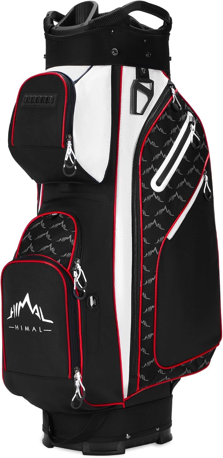 14-Way Golf Cart Bag, Full-Length Divider, Large Storage | Handles,Rain Cover,Multiple Pockets