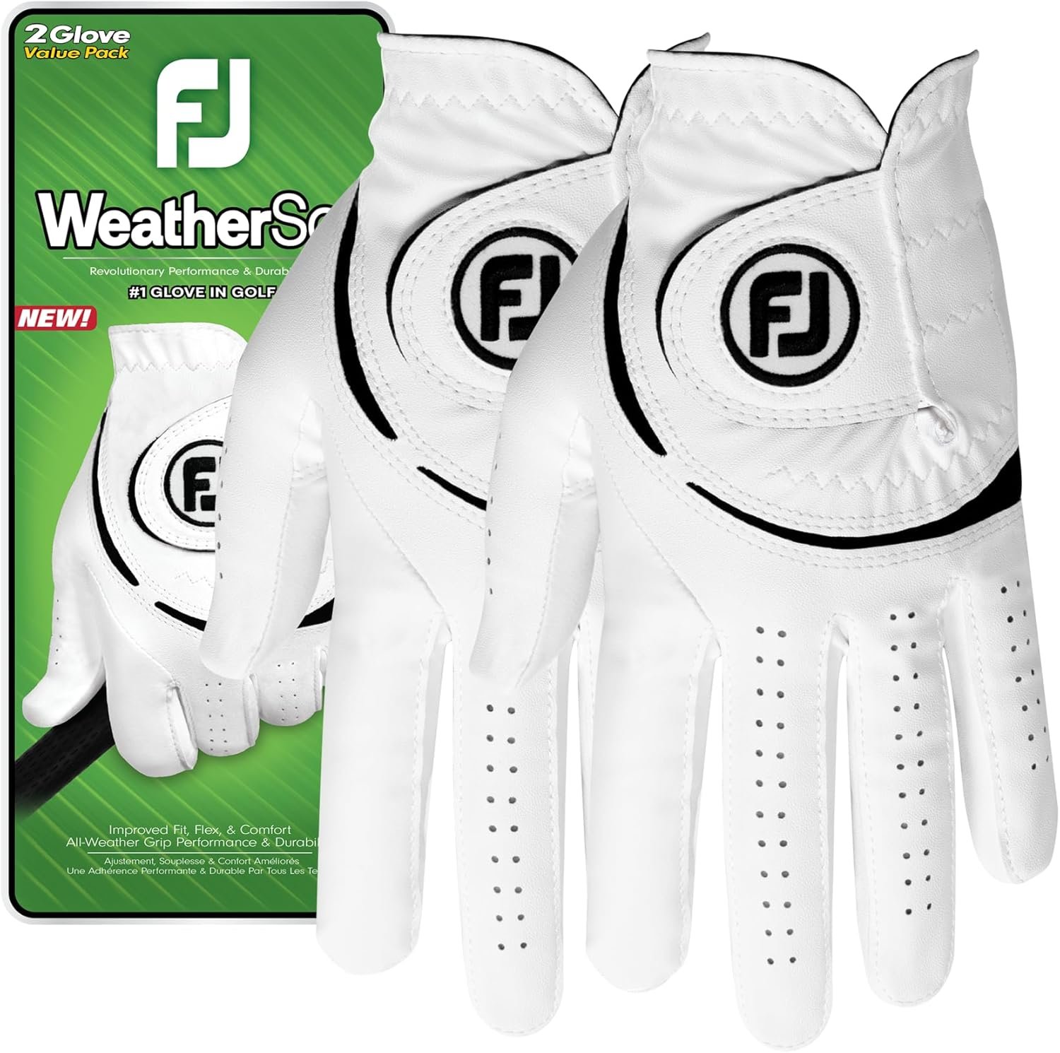 FootJoy Men’s WeatherSof 2-Pack Golf Glove