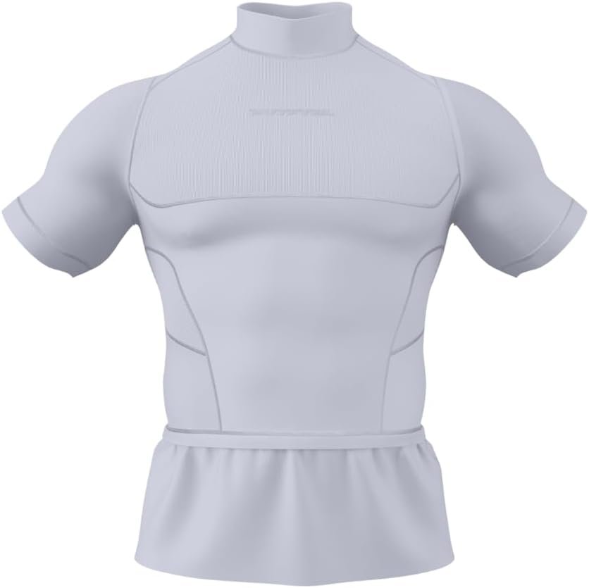 KUTFTBL Compression Football Short Sleeve Turtleneck Shirt with Built-in Loose Look, Performance Base Layer