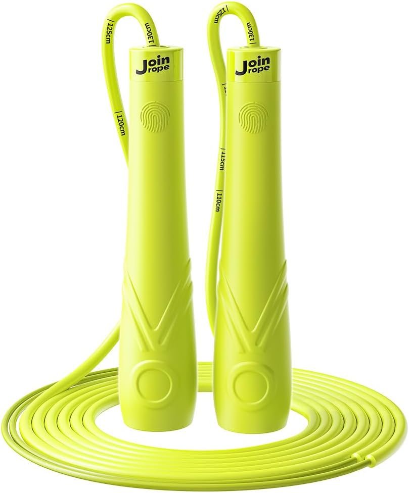Kids Jump Rope for Children-Adjustable Speed Skipping Rope with Dual Bearings, Segmented Anti-Tangle Cord, Silicone Handles, Indoor Outdoor Fitness Toy for Boys & Girls