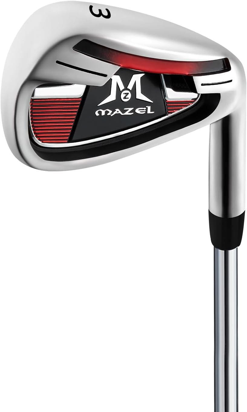 MAZEL Golf Individual Iron 1,2,3,4,5,6,7,8,9, Golf Iron with Steel Shafts for Right Handed Golfers
