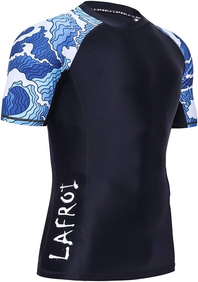 LAFROI Men’s Long Sleeve UPF 50+ Baselayer Skins Performance Fit Compression Rash Guard-CLY02D
