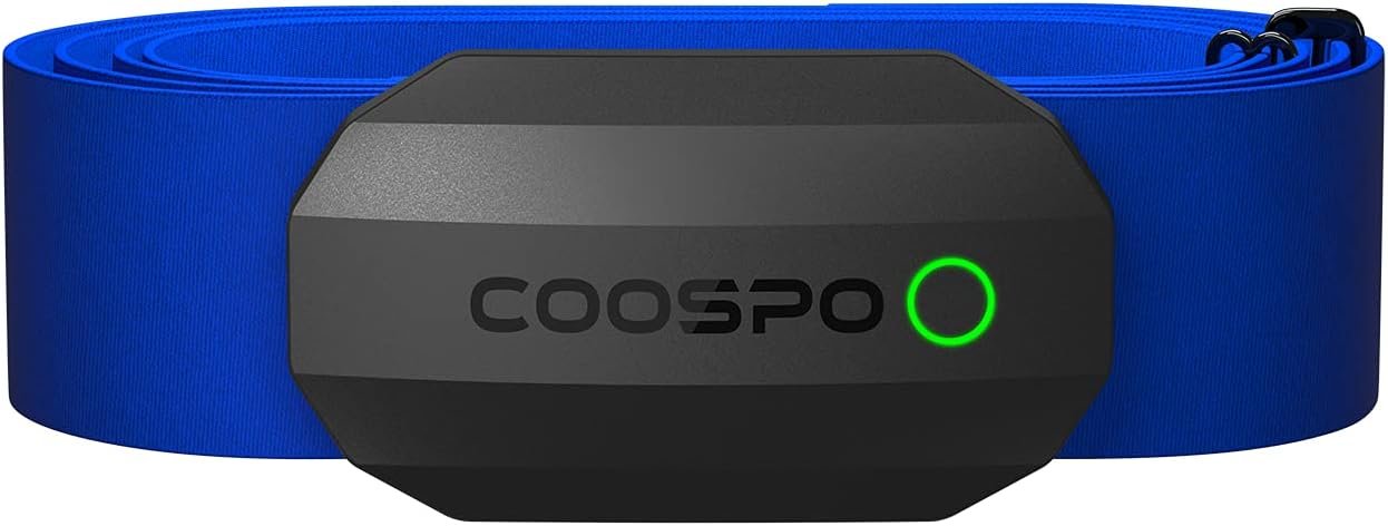 COOSPO Bluetooth Heart Rate Monitor Chest Strap H808S, ANT+ BLE HR Monitor Chest, HRM IP67 Waterproof, 300H Battery Life