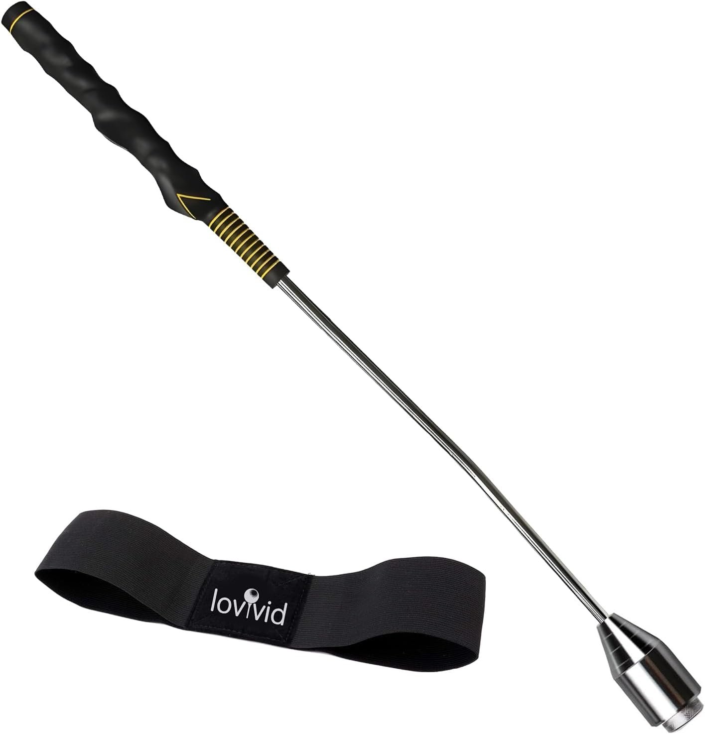 Golf Swing Trainer Aid for Left-Handed Golfers, Weighted Golf Club for Tempo & Grip Training, Indoor & Outdoor Warm-Up Practice Accessories