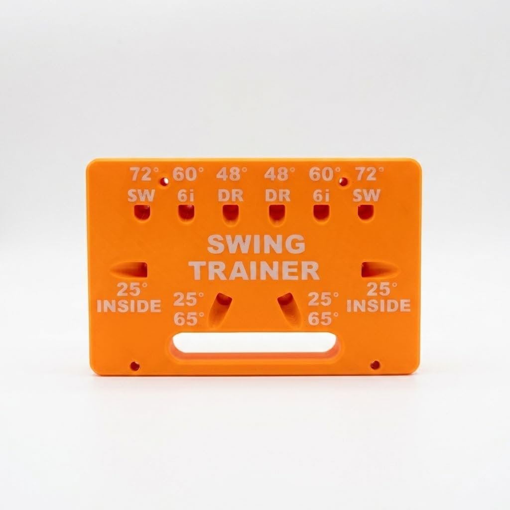 Golf Swing Plane Trainer Ambidextrous Path Corrector Alignment Aid | Left and right hand setup; Advanced engineering polymer construction; Impact guide plate layout