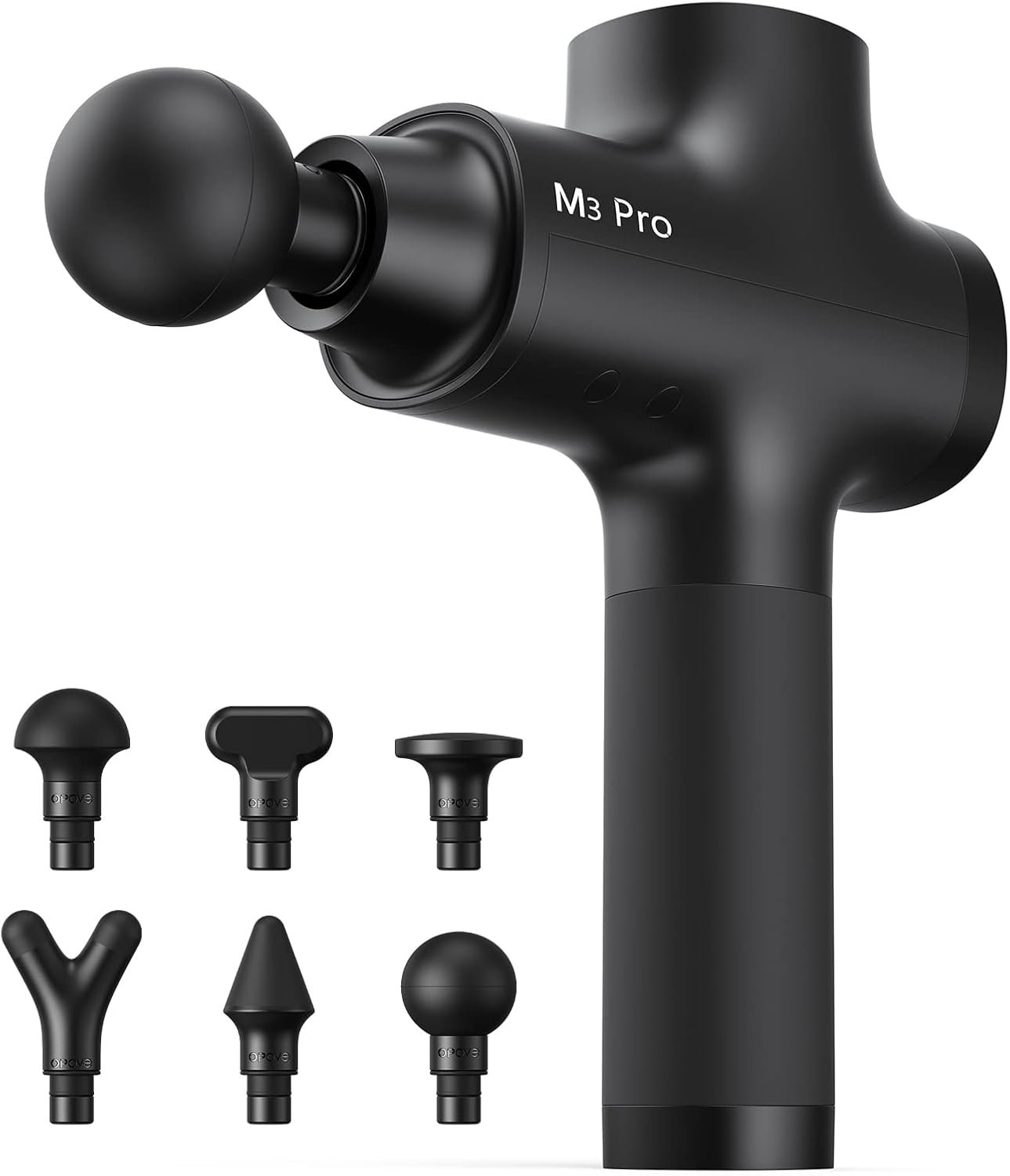 Opove M3 Pro 2 Massage Gun Deep Tissue Percussion Muscle Massager for Workout, Handheld Percussive Therapy Fascia Gun for Athletes Fast Recovery 4-8 Hours Long Battery Life, Powerful, Quiet, Black