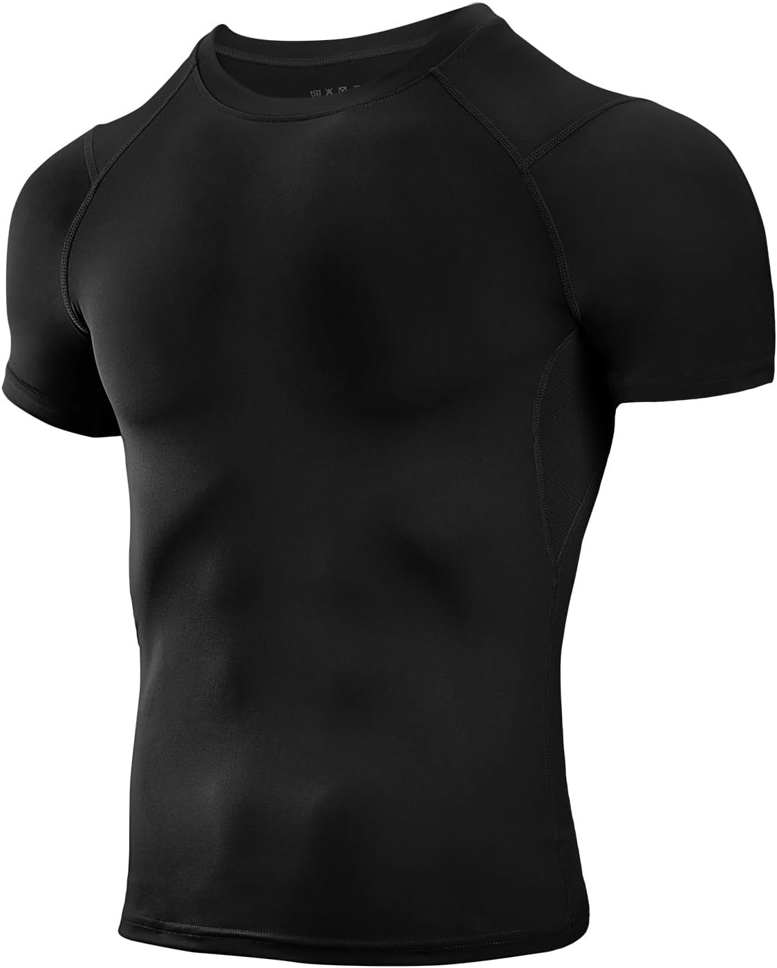 Niksa Men’s Compression Shirts, Short Sleeve Athletic Compression Tops Dry Workout T Shirt, Rash Guard Base Layer Undershirt