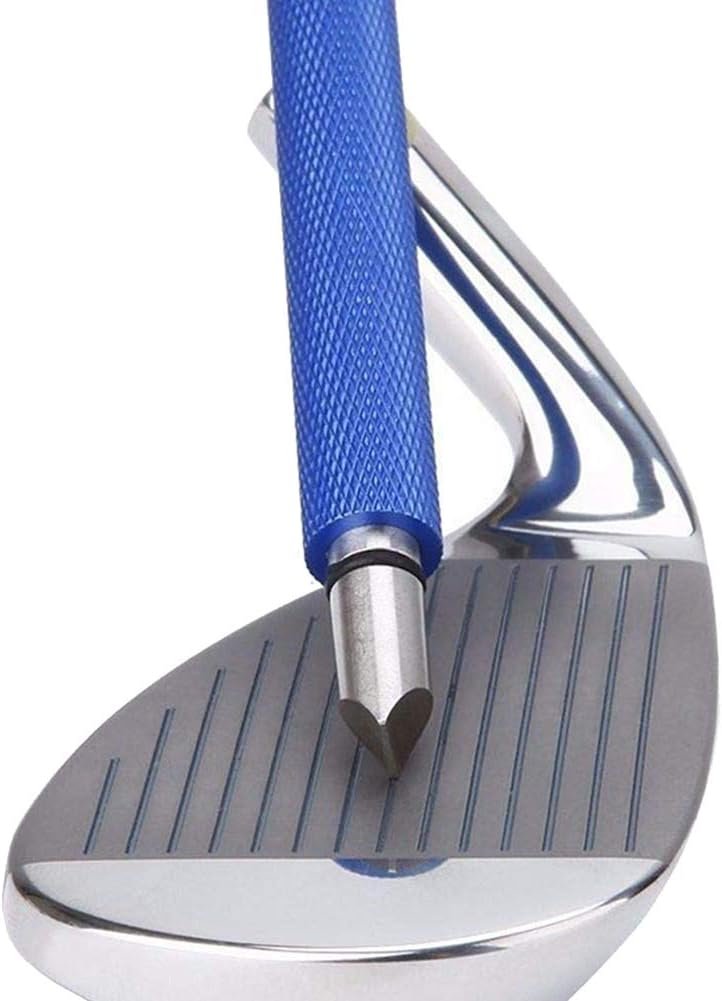 Bulex Golf Club Groove Sharpener, Re-Grooving Tool and Cleaner for Wedges & Irons – Generate Optimal Backspin – Suitable for U & V-Grooves