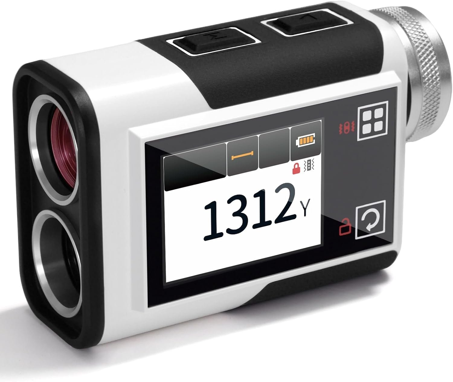 Golf Rangefinder with Slope, CIGMAN 1312 Yards Range Finder Golf, 2.4-inch External Color Touchscreen, Flag Lock Vibration, 6X Magnification, Rechargeable Range Finder, Ideal Golf Accessories