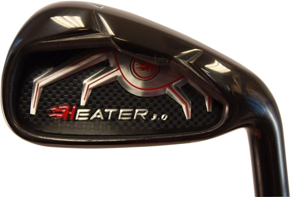 Heater 3.0 Series Black Plasma Golf Iron Set +2 inch Over XL Big & Tall Men’s 8-Piece Set (4-PW, SW) Right Handed Regular Flex R Flex Club (Tall 6’3″+ / +2″ Over) with Jumbo Black Pro Velvet Grip