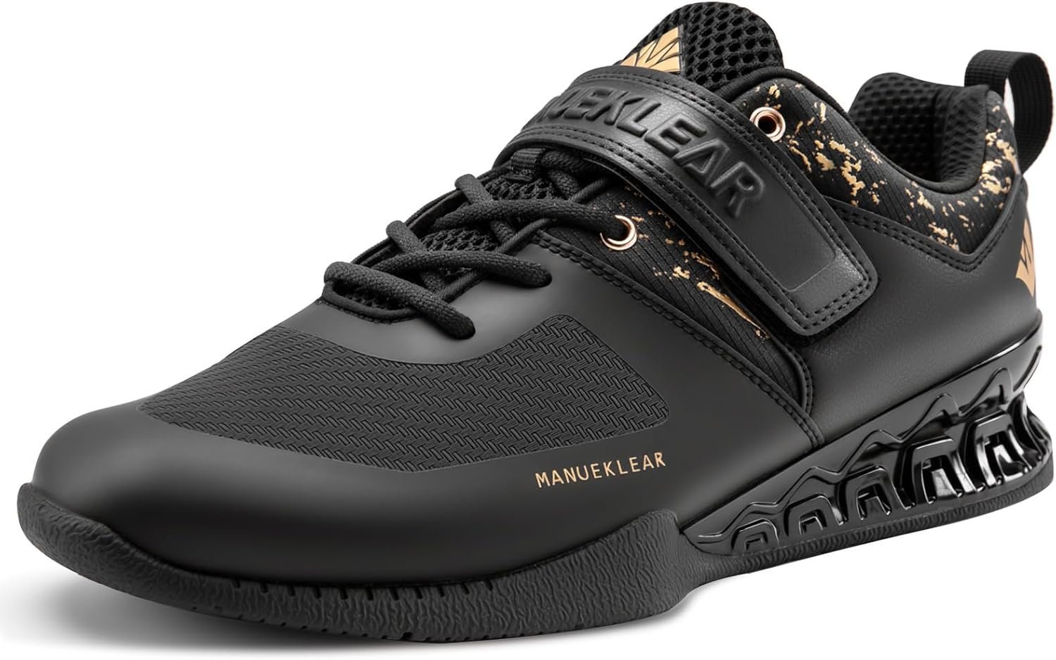 MANUEKLEAR Weight Lifting Shoes Men, Professional Training Weightlifting Shoes, Squat Shoes for Powerlifting with Rubber Non-Slip Sole
