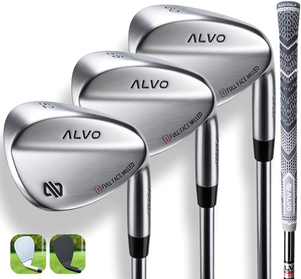Premium Full Face Golf Wedges, Golf Wedge Set and Singles, 3 Wedges 52/56/60/70 Degree,Lob,Gap,Sand Golf Club for Men, Premium Grip, Right Hand, max Spin