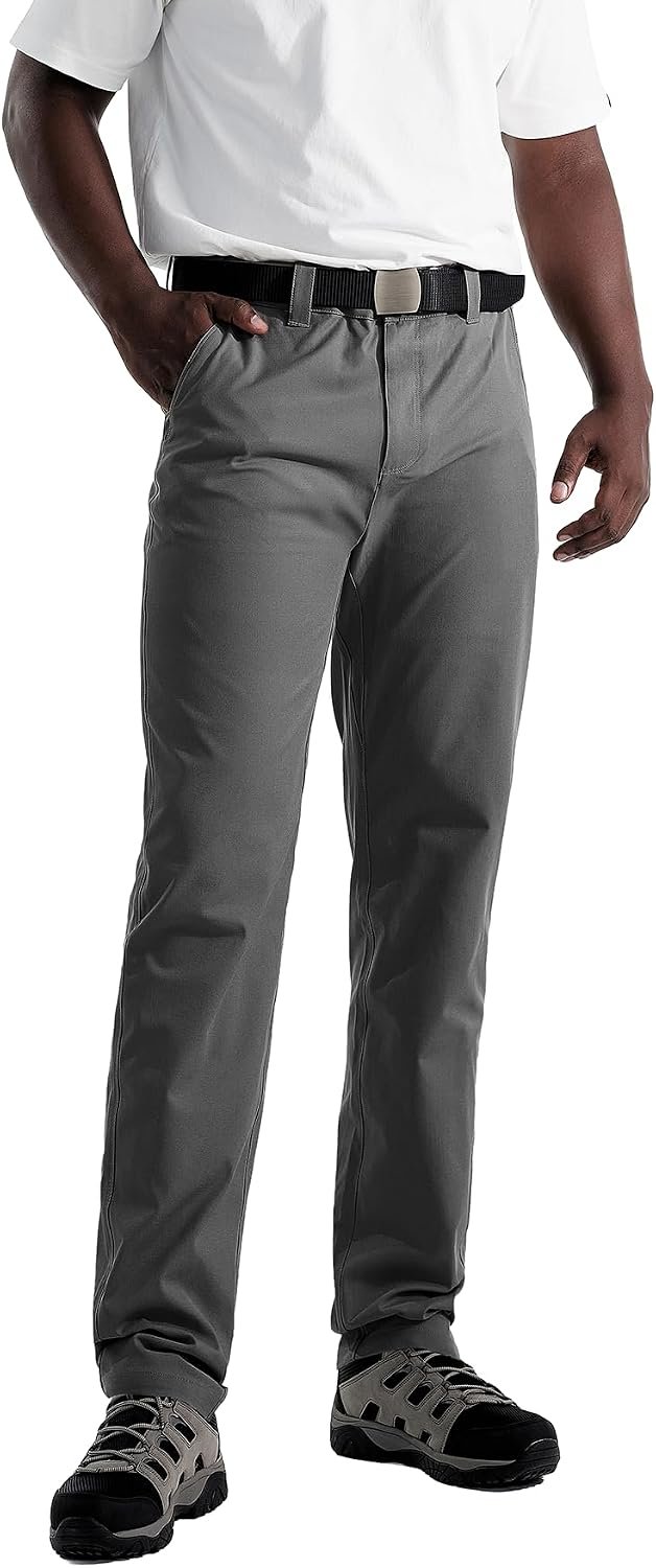 Men’s Stretch Golf Pants with a Tee Holders, Water-Resistant | Lightweight, Elastic Waist with 6 Pockets & D-Ring Soft & Breathablefor Golf, Commuting, Outdoor Travel