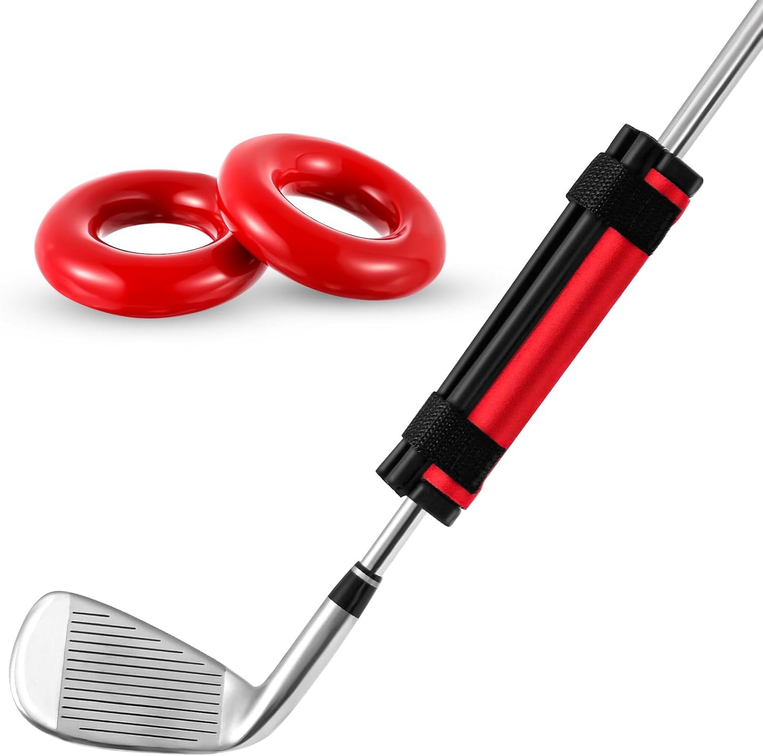Golf Club Weights Golf Swing Weights for Practice and Warm Up Swing Trainer Rings with 2 Pcs Weighted Donut Accessory Equipment Tool for Clubs