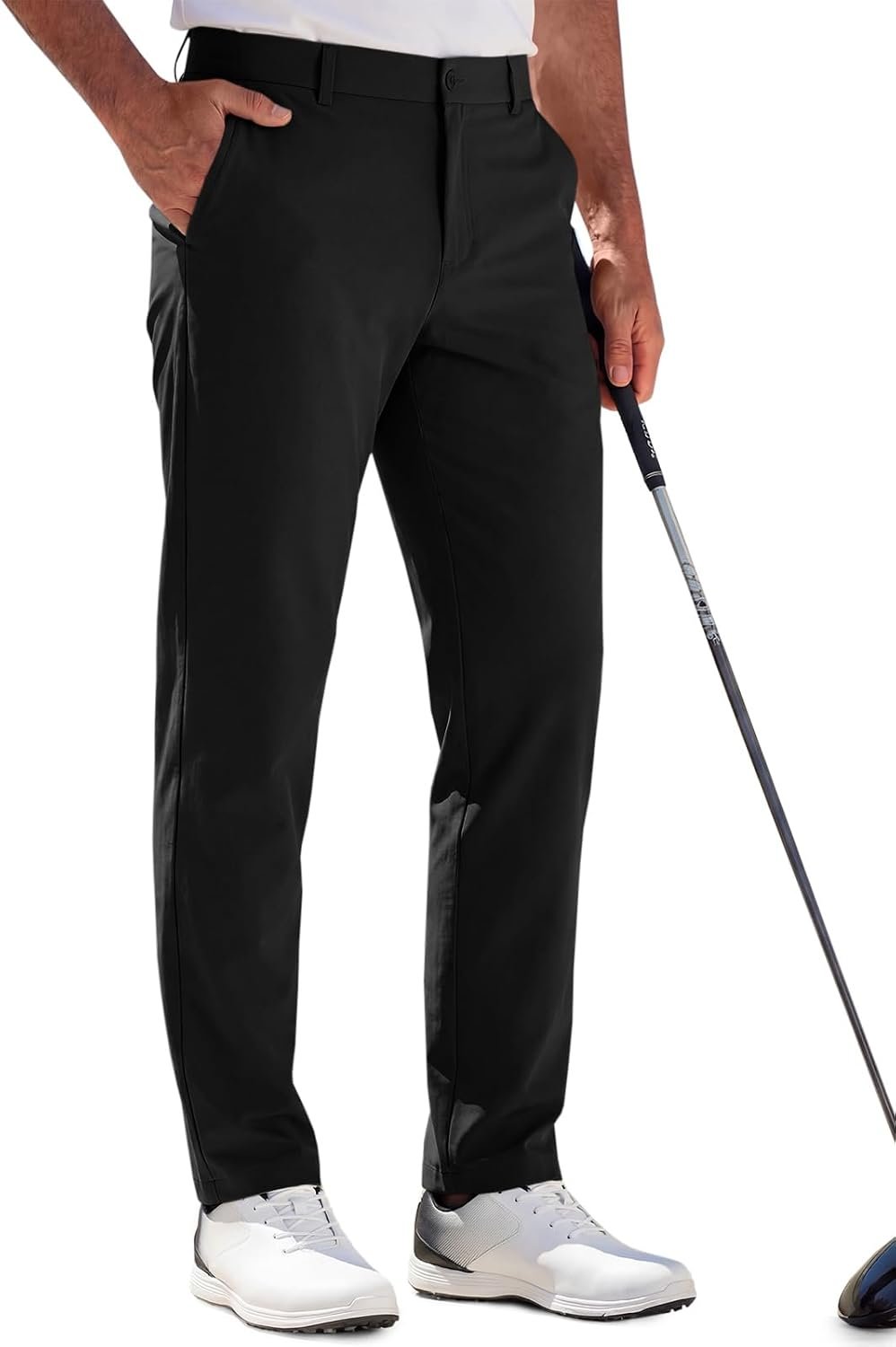 Runcati Mens Stretch Golf Pants 30″/32″/34″ Dress Work Slacks | Quick Dry, Lightweight, Casual Comfy Trousers with Pockets, Breathable, Business