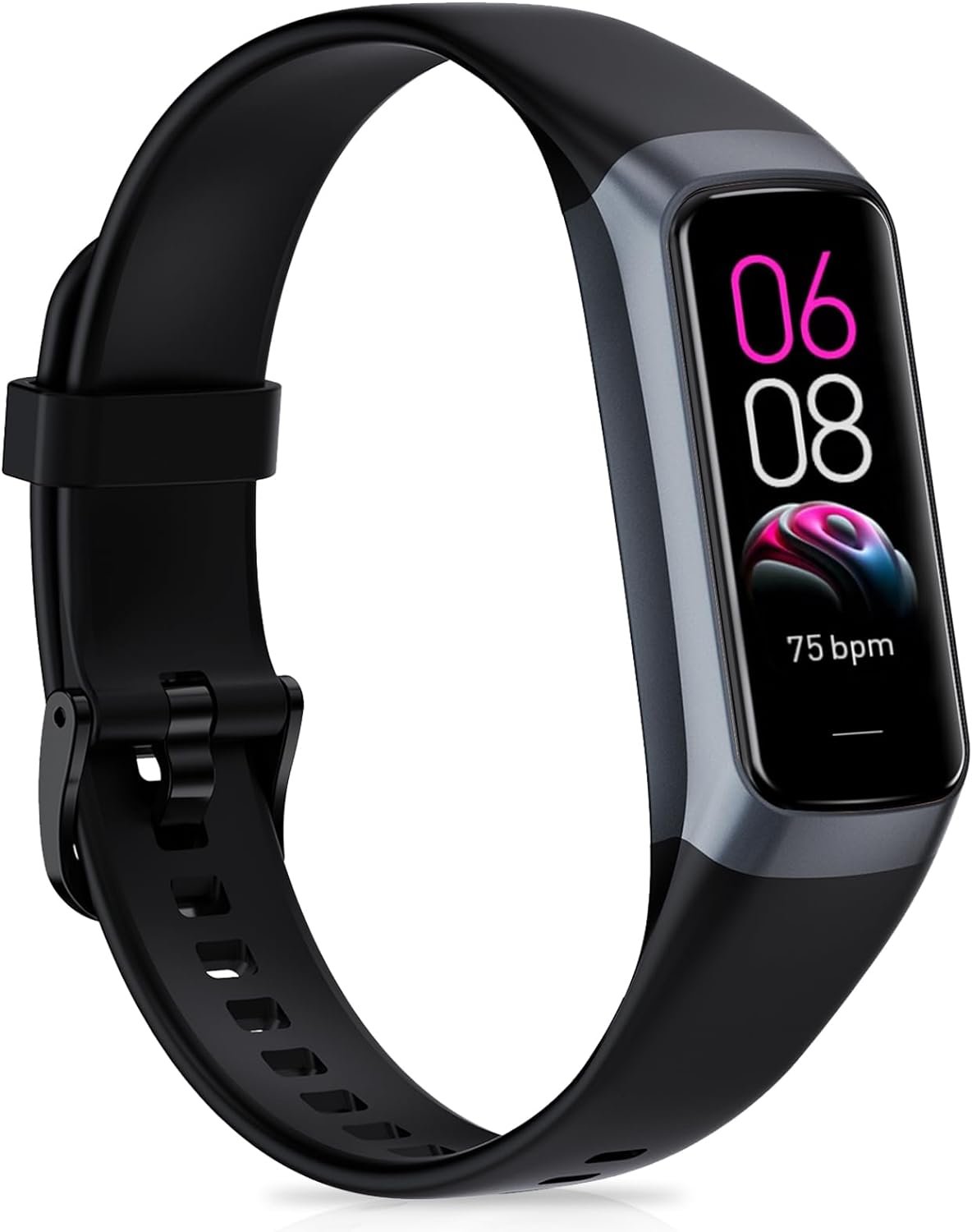Fitness Tracker with Heart Rate/Blood Pressure/Pedometer/Calories/Sleep | Activity Tracker with 1.1″” AMOLED Screen, Step Tracker for Android iPhones Women Men