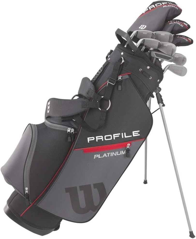 Wilson Men’s Profile Platinum Complete Golf Club Package Set – Right Handed, Stand Bag