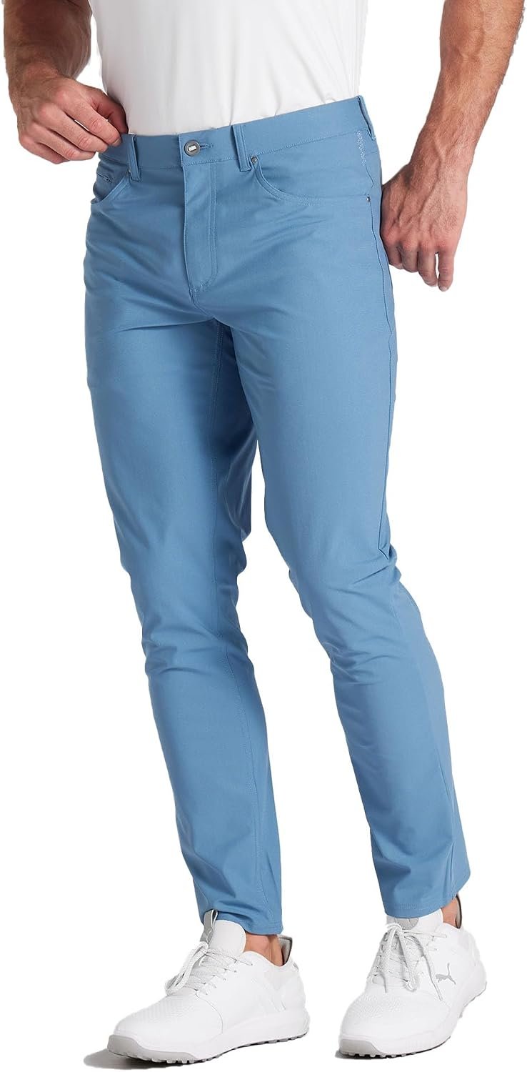 PUMA Mens 101 5 Pocket Athletic Pants Golf Casual – Blue