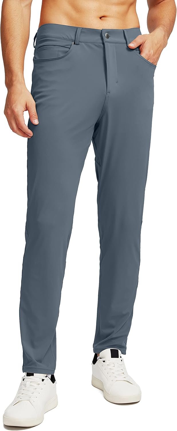 G Gradual Men’s Stretch Golf Pants with 6 Pockets Slim Fit Dress Pants for Men Travel Casual Work