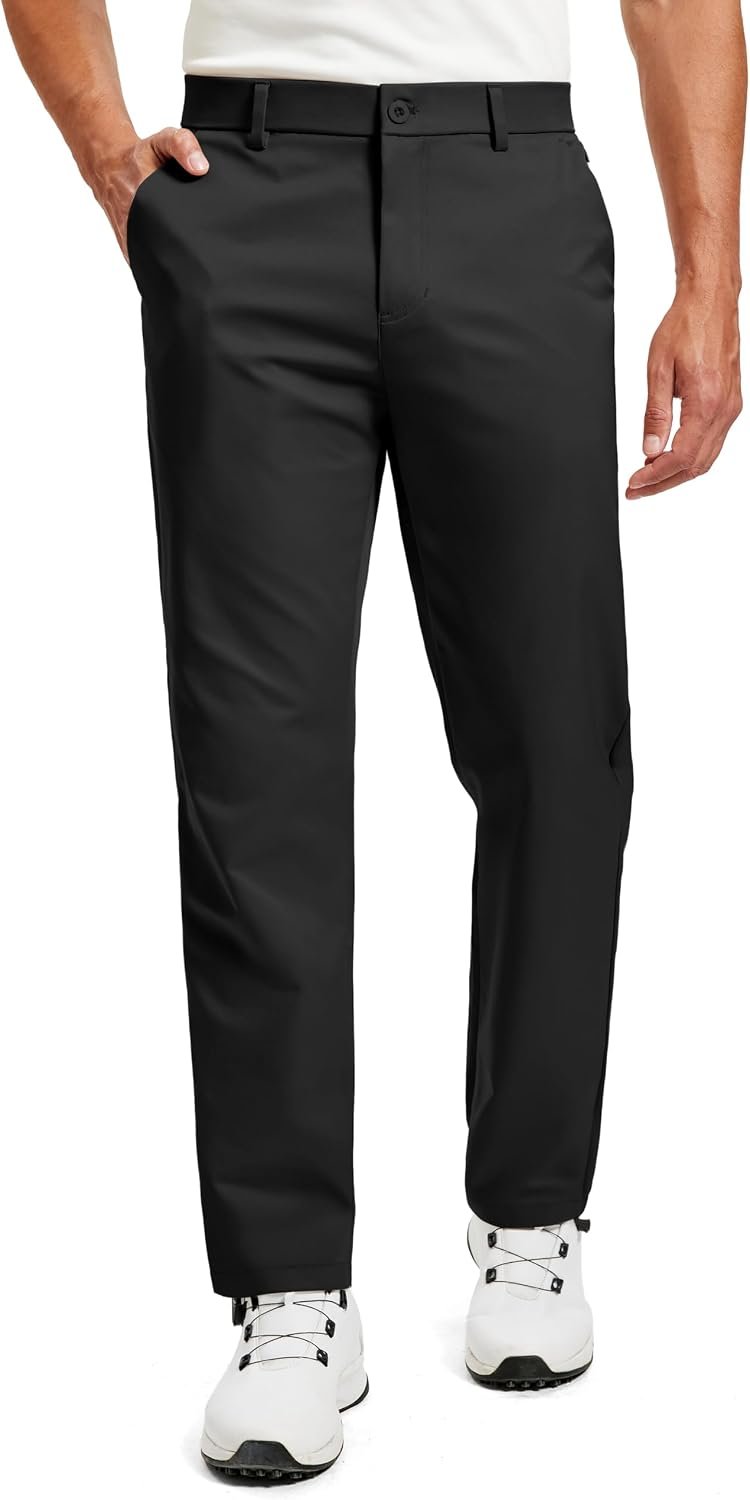 Mens Golf Pants 30″ 32″ 34″ Stretch Dress Pants Lightweight 6 Pockets Casual Work Suit Slacks Trousers