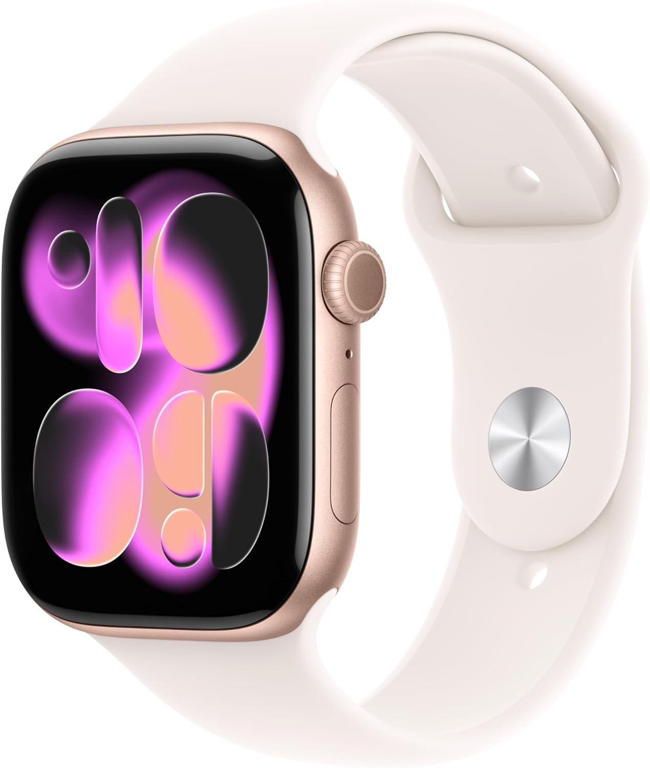 Apple Watch Series 11 [GPS 46mm] Smartwatch with Rose Gold Aluminum Case with Light Blush Sport Band – M/L. Sleep Score, Fitness Tracker, Health Monitoring, Always-On Display, Water Resistant