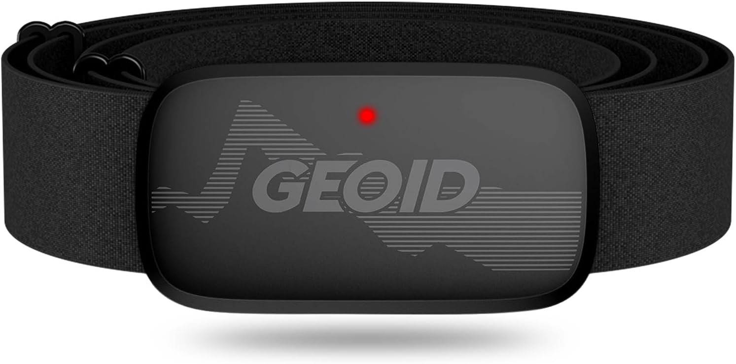 GEOID HS500 Heart Rate Monitor, Heart Rate Sensor Chest Strap, Protocol ANT+/Bluetooth, 800h Battery, IP67 Waterproof, Compatible with iOS/Android APPs