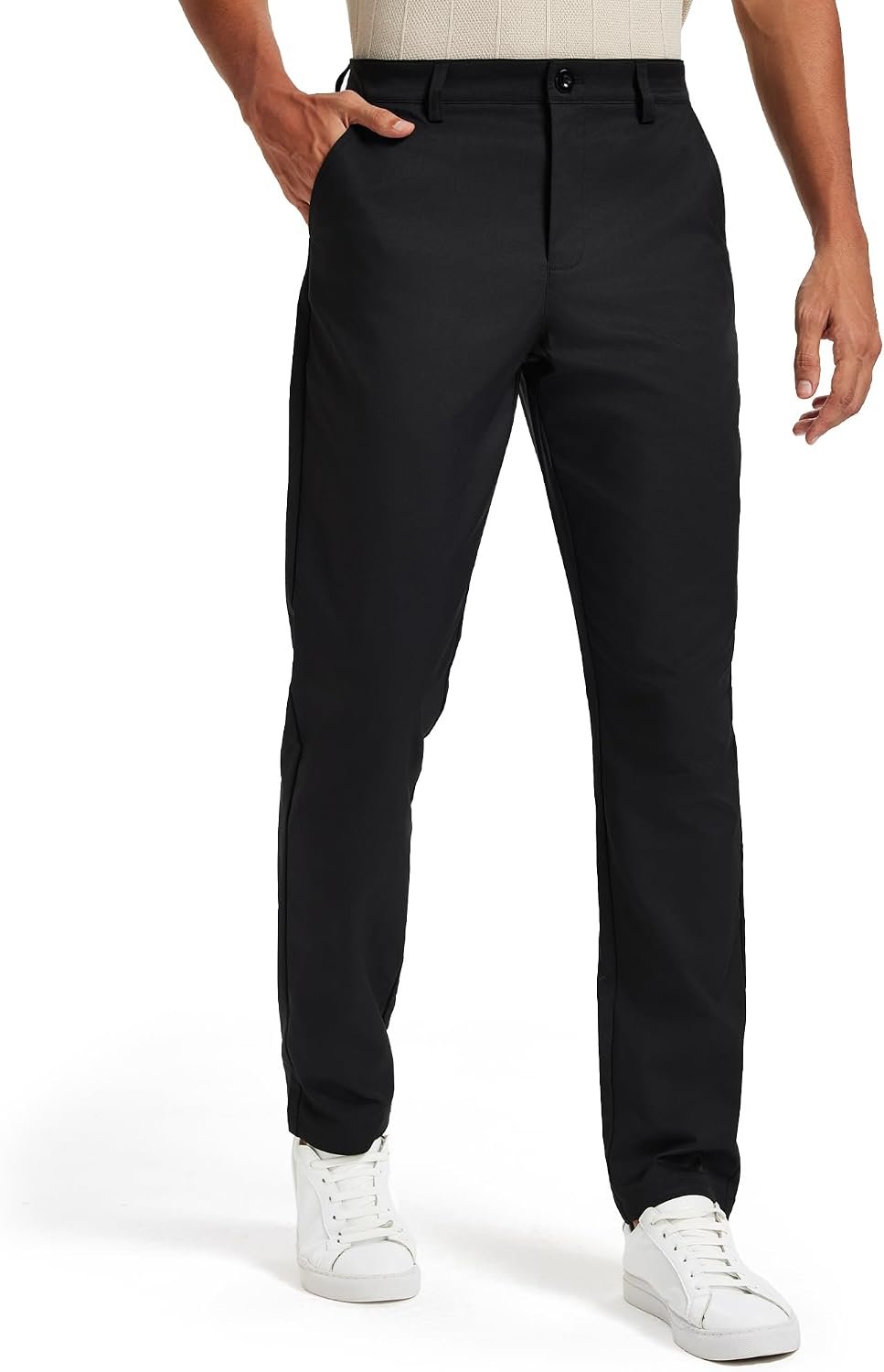 Men’s Classic Fit Stretch Golf & Dress Work Pants 30”/32”/34” – All-Day Comfort Performance Trousers for Business & Suit