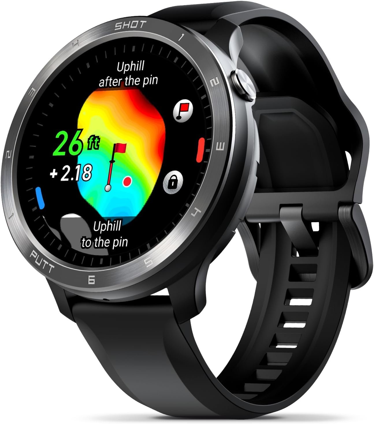 Voice Caddie T11 PRO GPS Golf Watch AMOLED Display, Green Undulation No Monthly Subscription 40k+ Preinstalled Courses w/Shot Tracking, Practice Tempo Mode, Putt View 1.3″ OLED Touchscreen Plus V-A.I