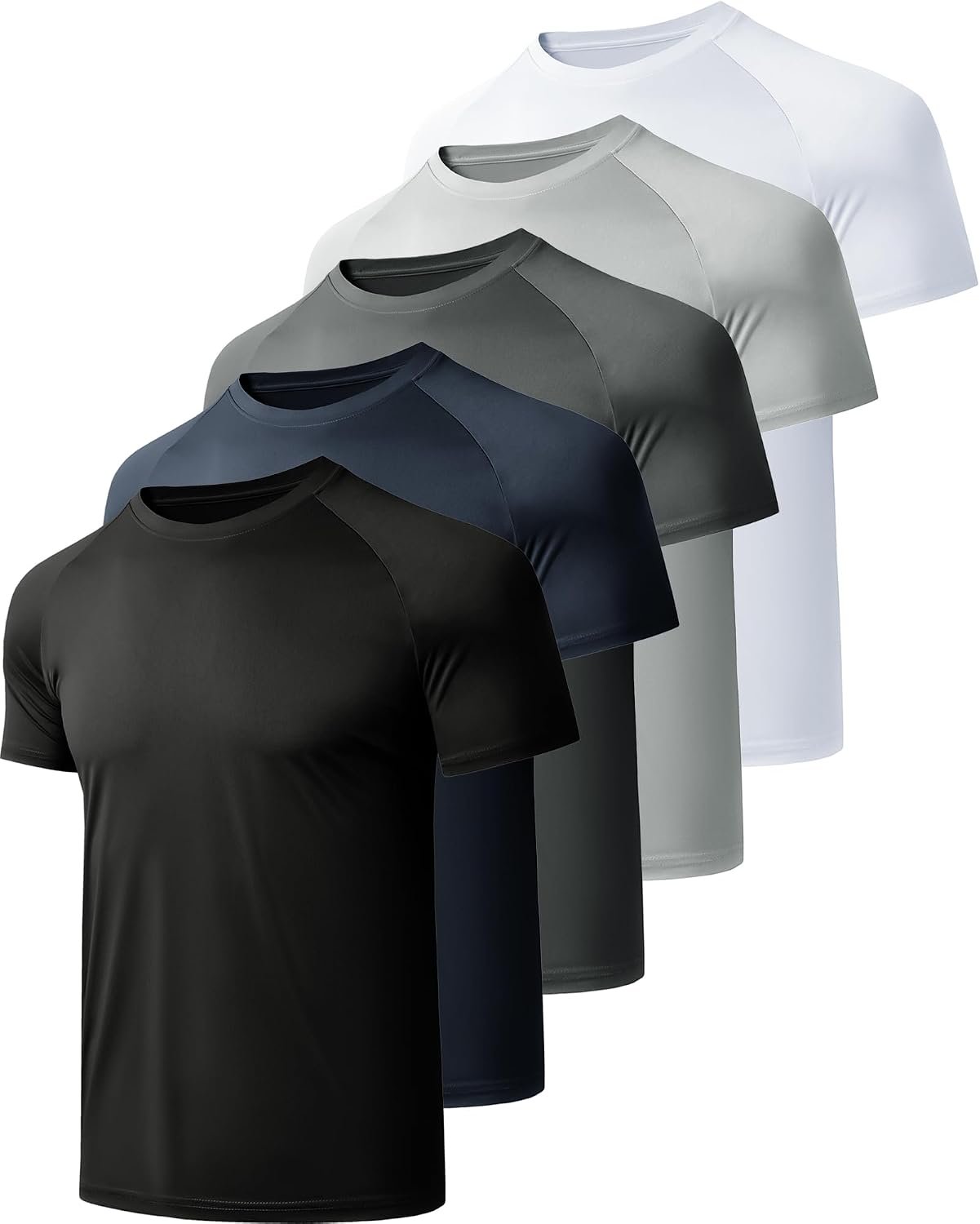 CE’ CERDR Men’s Athletic Workout Shirts Quick Dry Short Sleeve Gym T Shirt | Moisture-Wicking, Breathable, Stretch Fabric, Lightweight, Crew Neck, for Cycling, Hiking, Running & Casual Wear