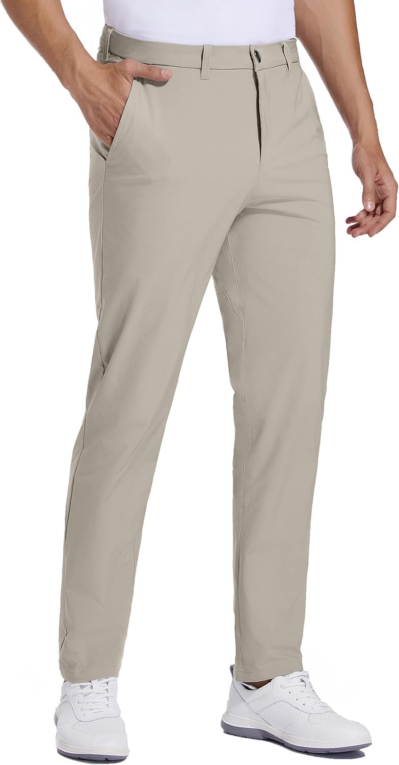 Golf Pants for Men Stretch Dress 30″/32″/34″ Pants Quick Dry Lightweight Slacks Trousers for Business Casual Travel