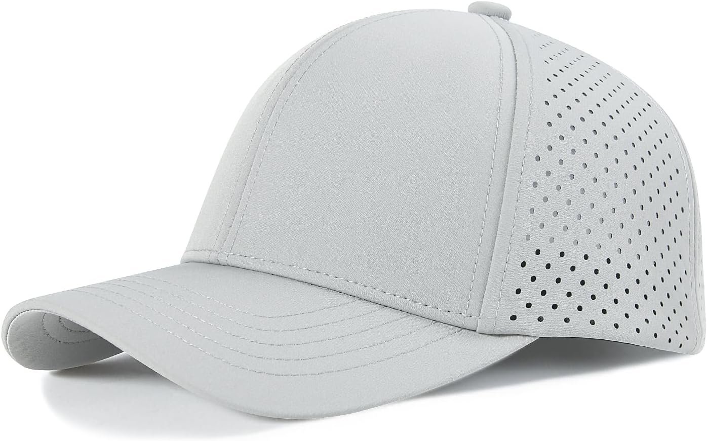 Men Quick Dry Baseball Cap Laser Cut Mesh Ball Curved Brim Snapback Hat