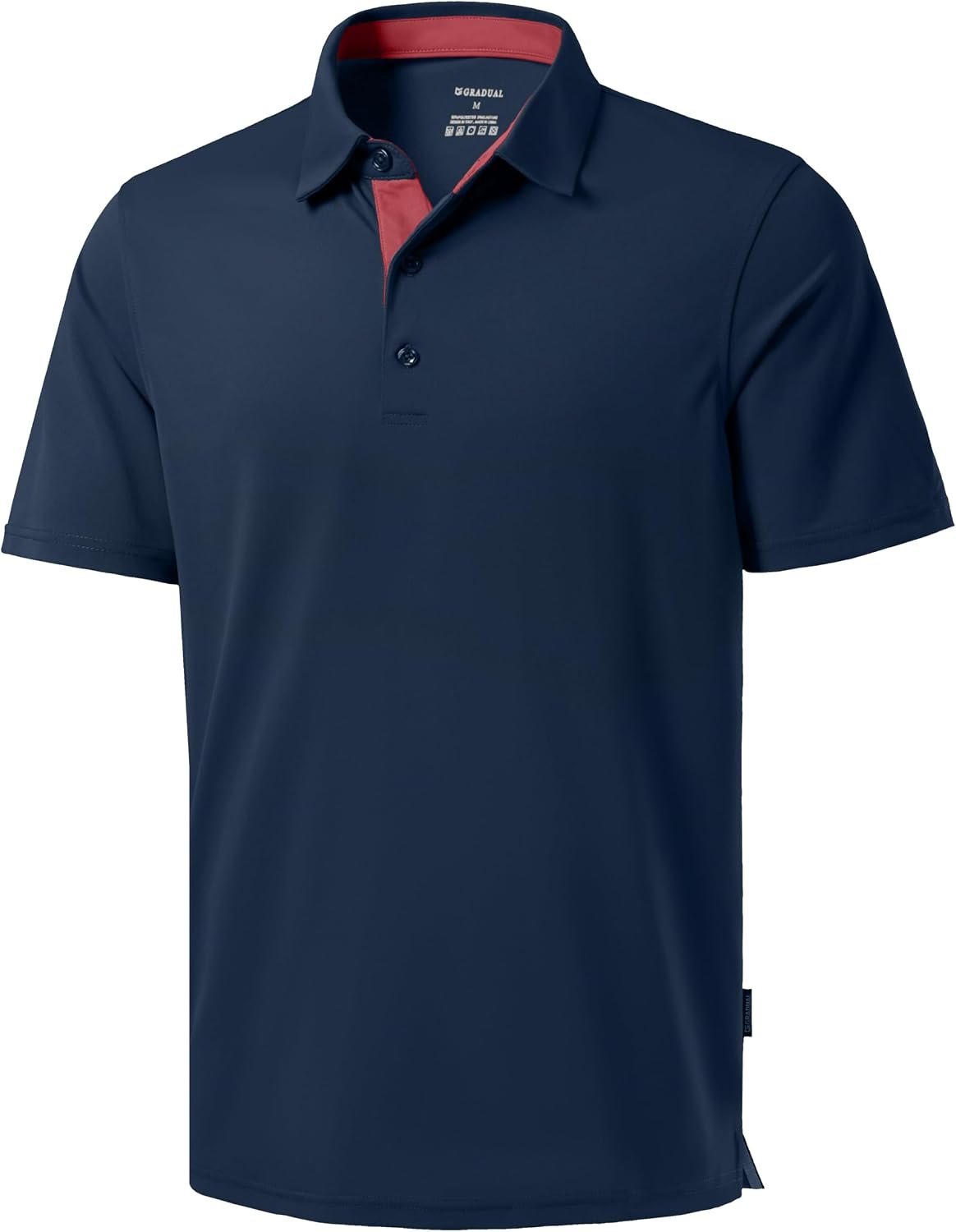 Men’s Golf Polo Shirts Dry Fit Moisture Wicking Performance Short Sleeve | Regular Fit, 3 Button, Collared Shirts, Sun Protection, Lightweight Breathable Pique Fabric, Athletic Work Smart Casual Polo