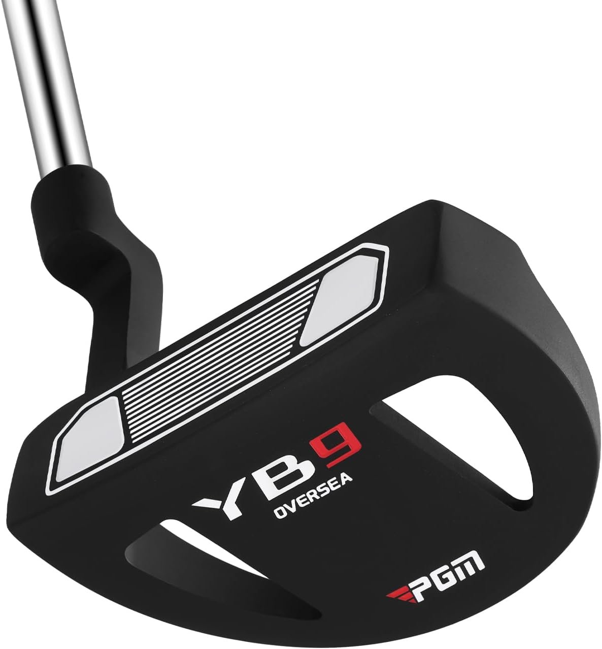 PGM Golf Putter for Men and Women – Right/Left Handed Mallet Putter with Alignment Guide, Stepped Steel Shaft & High Stability Performance