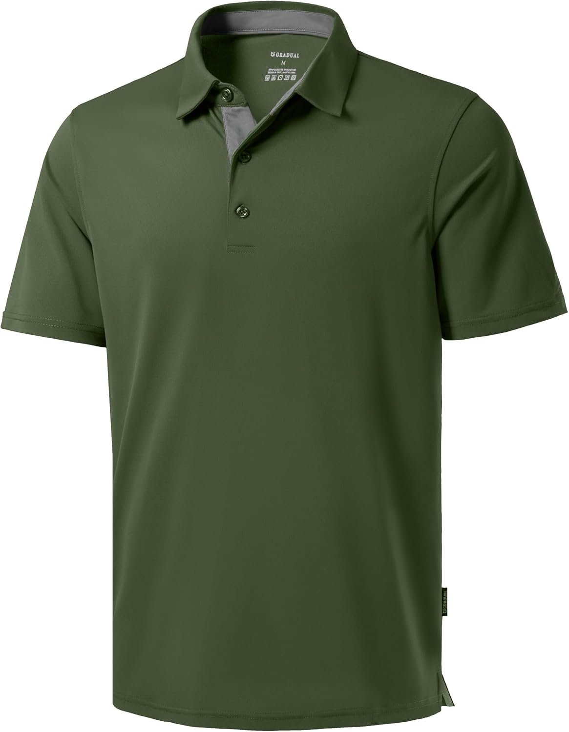 Men’s Golf Polo Shirts Dry Fit Moisture Wicking Performance Short Sleeve | Regular Fit, 3 Button, Collared Shirts, Sun Protection, Lightweight Breathable Pique Fabric, Athletic Work Smart Casual Polo