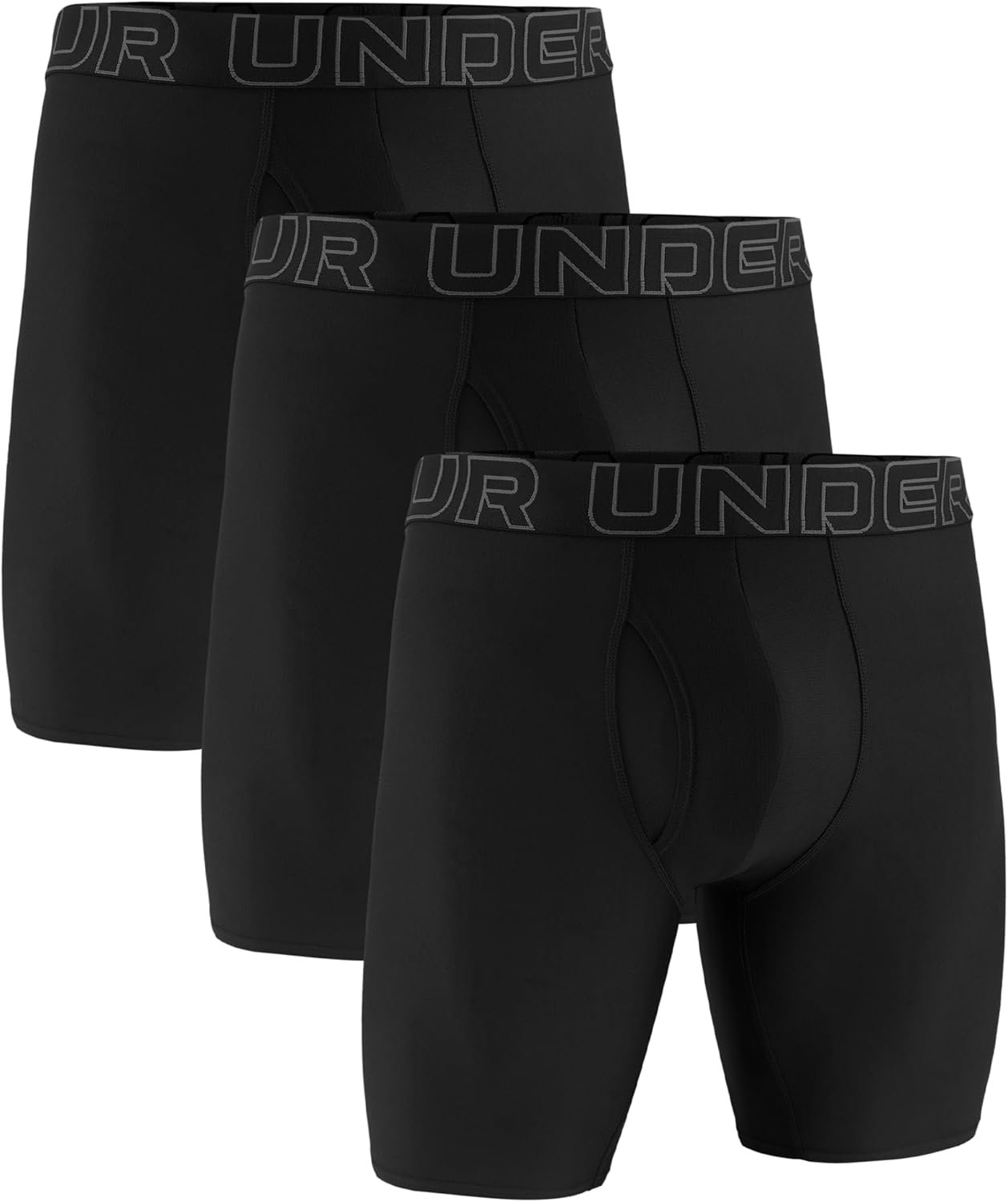 Under Armour Men’s Performance Tech Long-Leg Boxerjock Brief Underwear, 9″ Inseam, All-Day Comfort & Ultra-Soft, 3-Pack