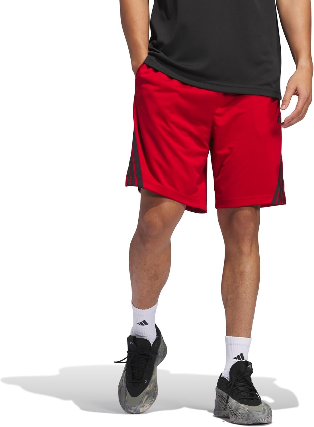adidas Men’s Basketball Legends 3-Stripes Shorts
