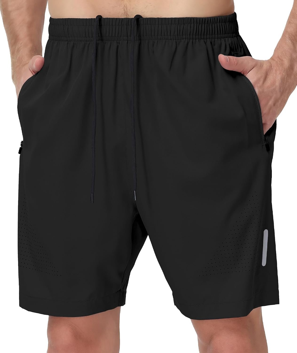 UUMIAER Mens Athletic Gym Shorts 7″ Utra-light Quick Dry Workout Basketball | Running Shorts with Deep Zipper Pockets for Sports Tennis Pickleball Soccer Exercise Active