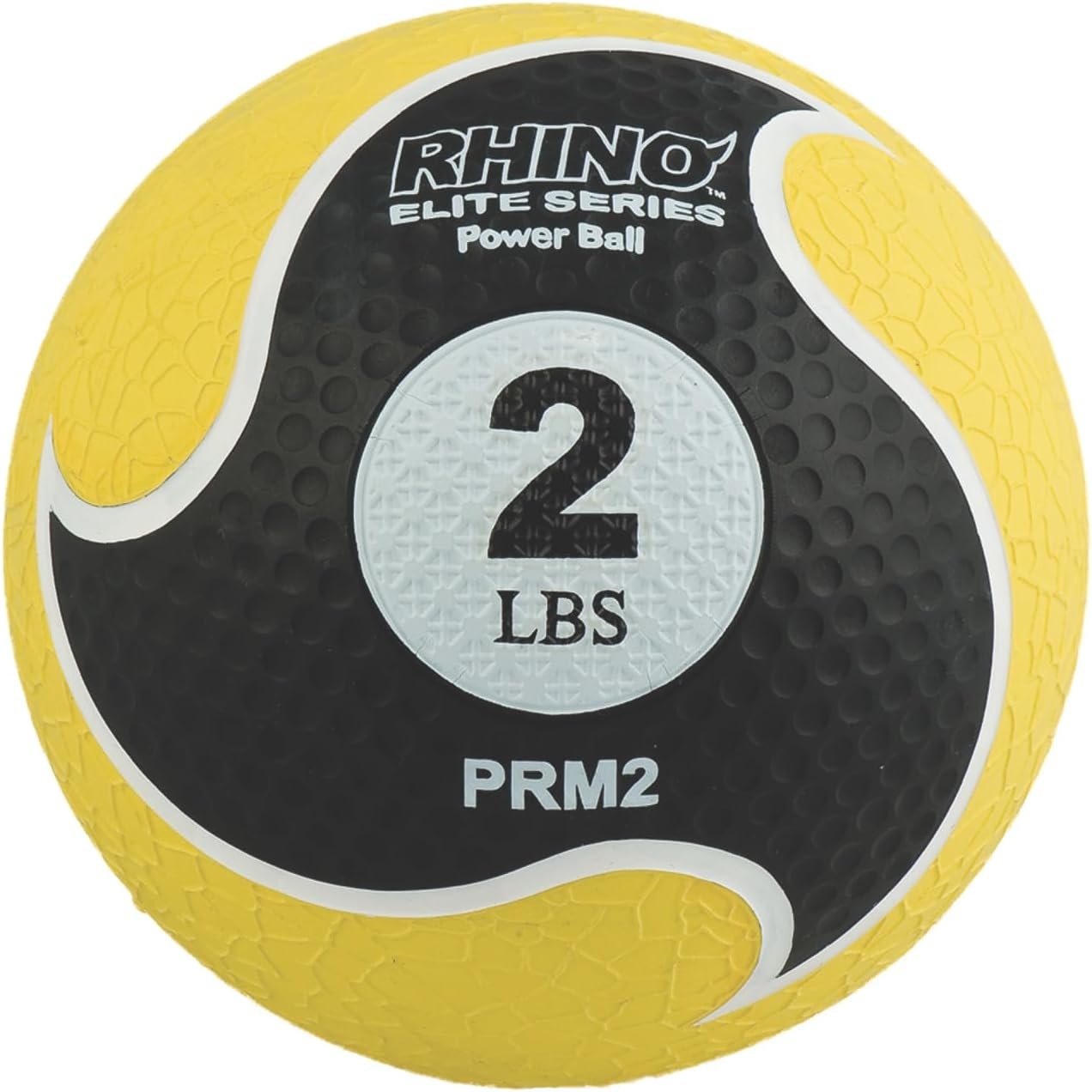 Champion Sports Rhino Elite Medicine Ball – Textured Surface, Superior Grip, Hollow Synthetic Rubber for Consistent Bounce & Durability, Multiple Weights & Colors – Optional Rebounder Sold Separately