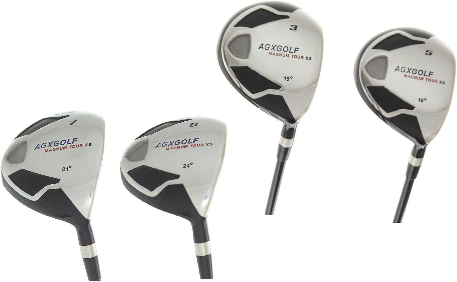 Men’s Magnum 3, 5, 7,& 9 Fairway & Utility Woods Set: Graphite Shafts + Head Covers Right Hand, Senior Flex, Tall Length (+1.0″)