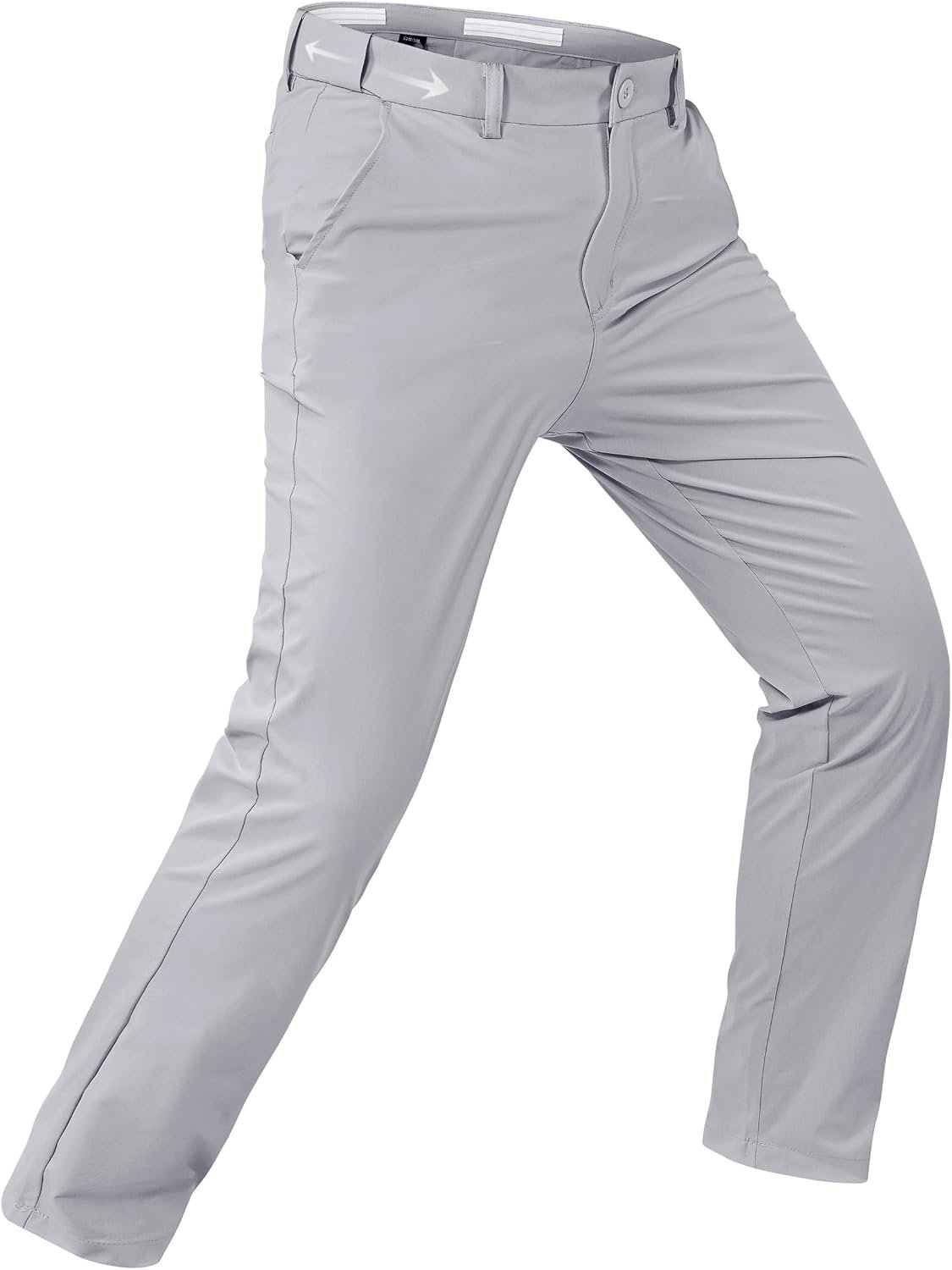 Rapoo Men’s Stretch Golf Pants Elastic Waist Slim Fit Slacks Lightweight Quik Dry Trousers Casual Dress Work Pants for Men
