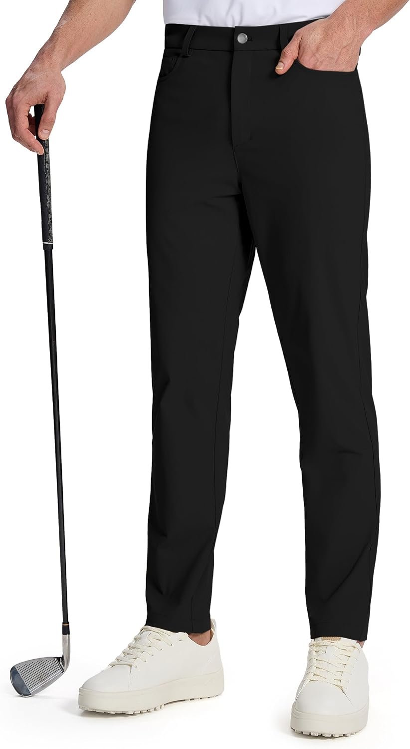 Willit Mens Golf Pants 5 Pockets Stretch Work Dress Pants 28″/30″/32″ Lightweight Casual Slacks