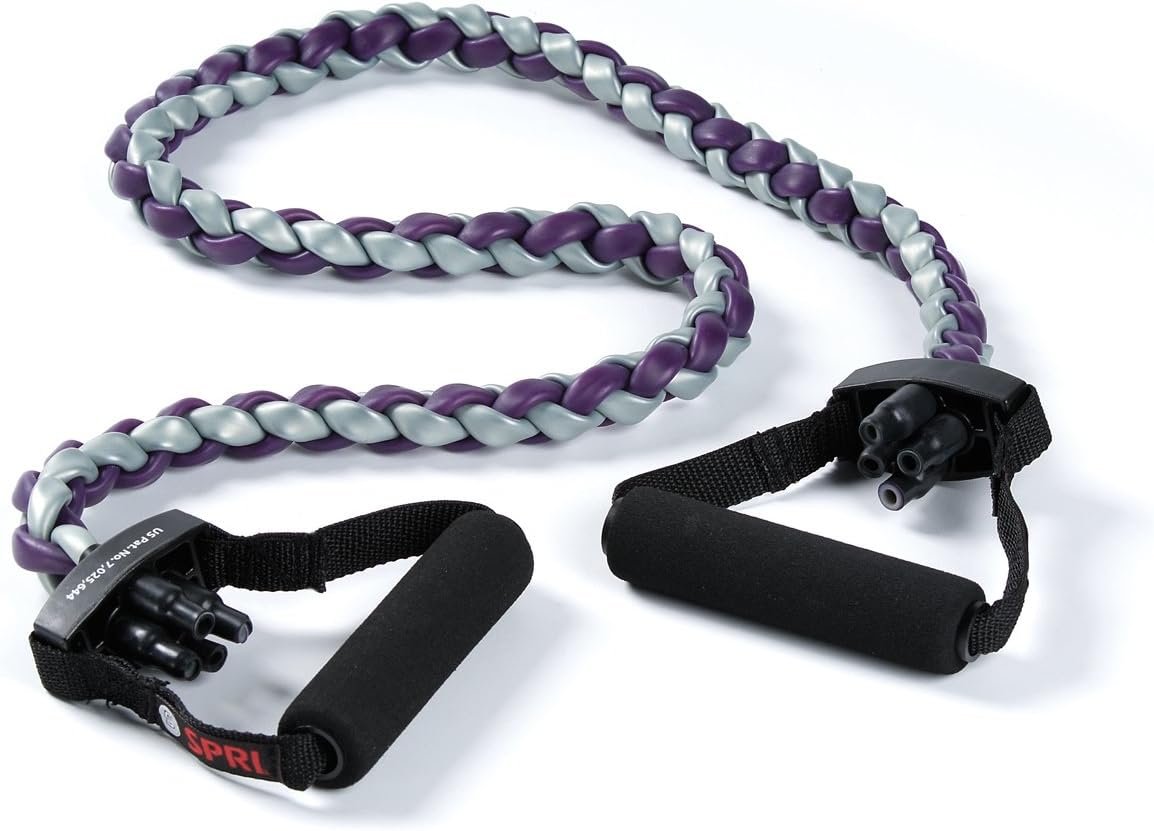 SPRI Braided Xertube Resistance Bands – Premium Exercise Band for Men & Women – Workout Equipment for Home Gym Fitness Training – Comfort Grip for Strength, Weights, and Resistance | Premium Braided Construction | Comfort Grip Handles | Home Gym Strength Training | Men & Women