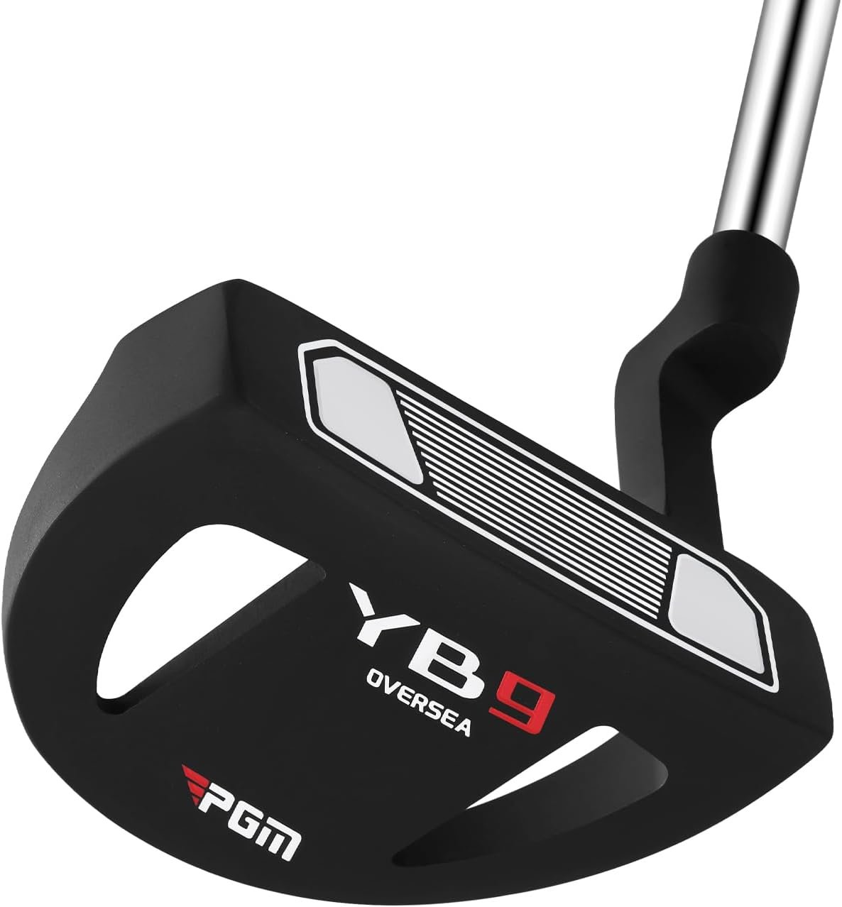 PGM Golf Putter for Men and Women – Right/Left Handed Mallet Putter with Alignment Guide, Stepped Steel Shaft & High Stability Performance