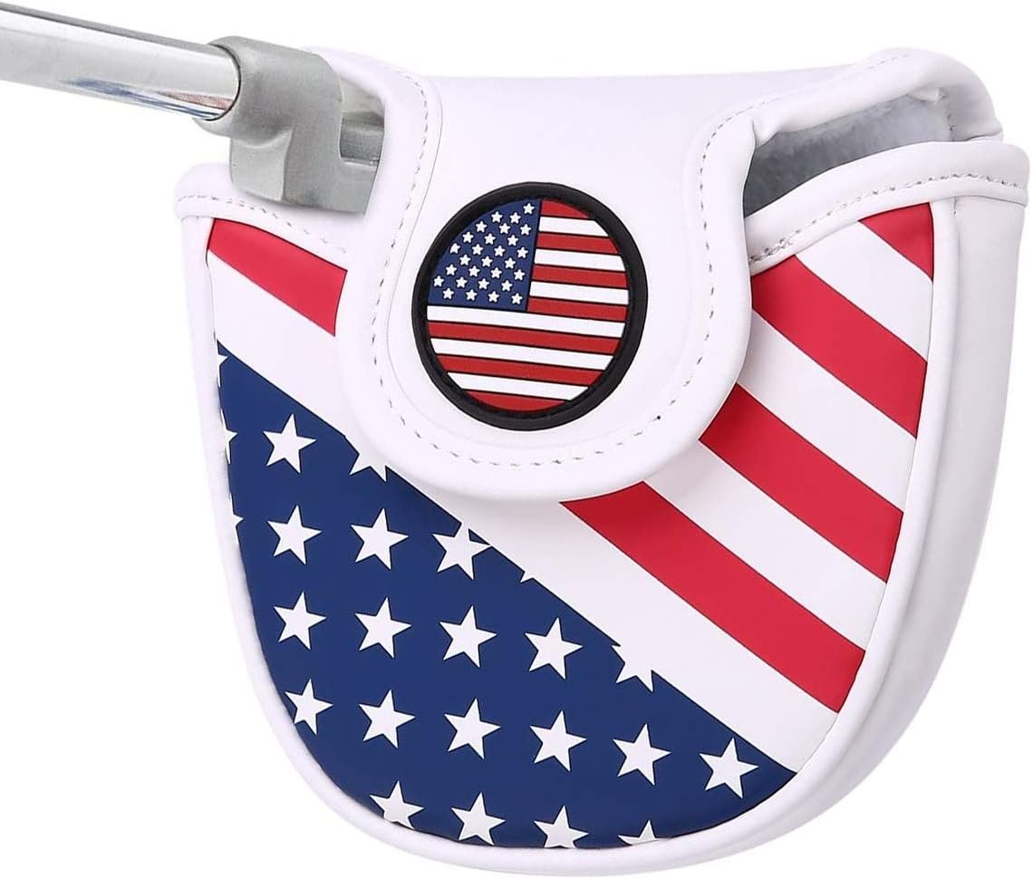 USA Mallet Putter Cover Headcover Magnetic Golf Head Covers Headcovers Club Protective Equipment for Scotty Cameron Odyssey Two Ball Taylormade Durable | Club Protective Equipment for Scotty Cameron Odyssey Two Ball Durable