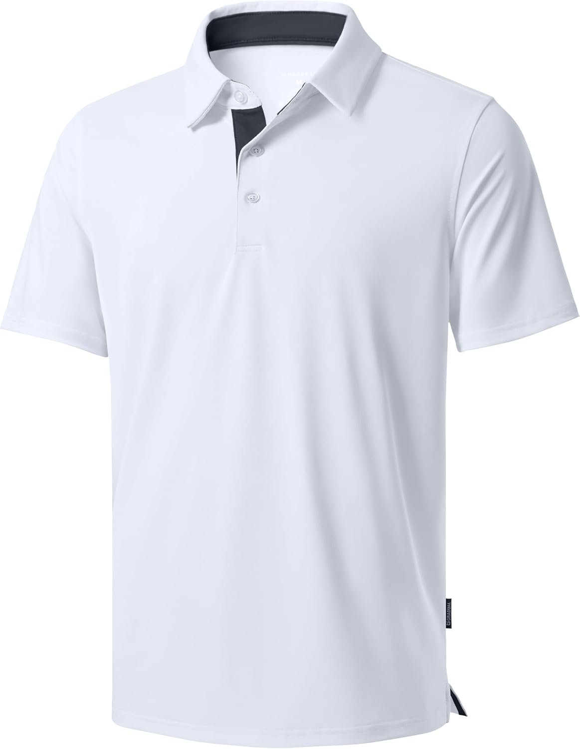 Men’s Golf Polo Shirts Dry Fit Moisture Wicking Performance Short Sleeve | Regular Fit, 3 Button, Collared Shirts, Sun Protection, Lightweight Breathable Pique Fabric, Athletic Work Smart Casual Polo