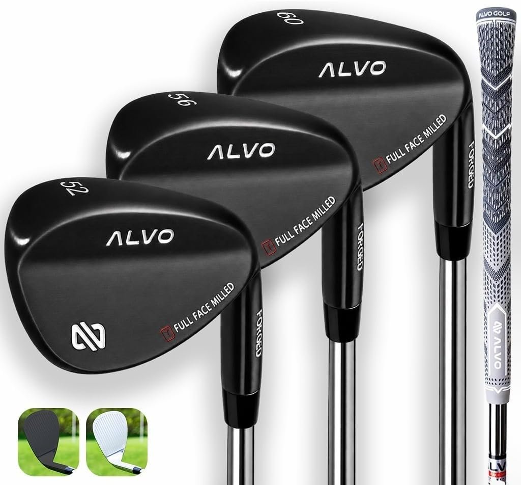 Premium Full Face Golf Wedges, Golf Wedge Set and Singles, 3 Wedges 52/56/60/70 Degree,Lob,Gap,Sand Golf Club for Men, Premium Grip, Right Hand, max Spin