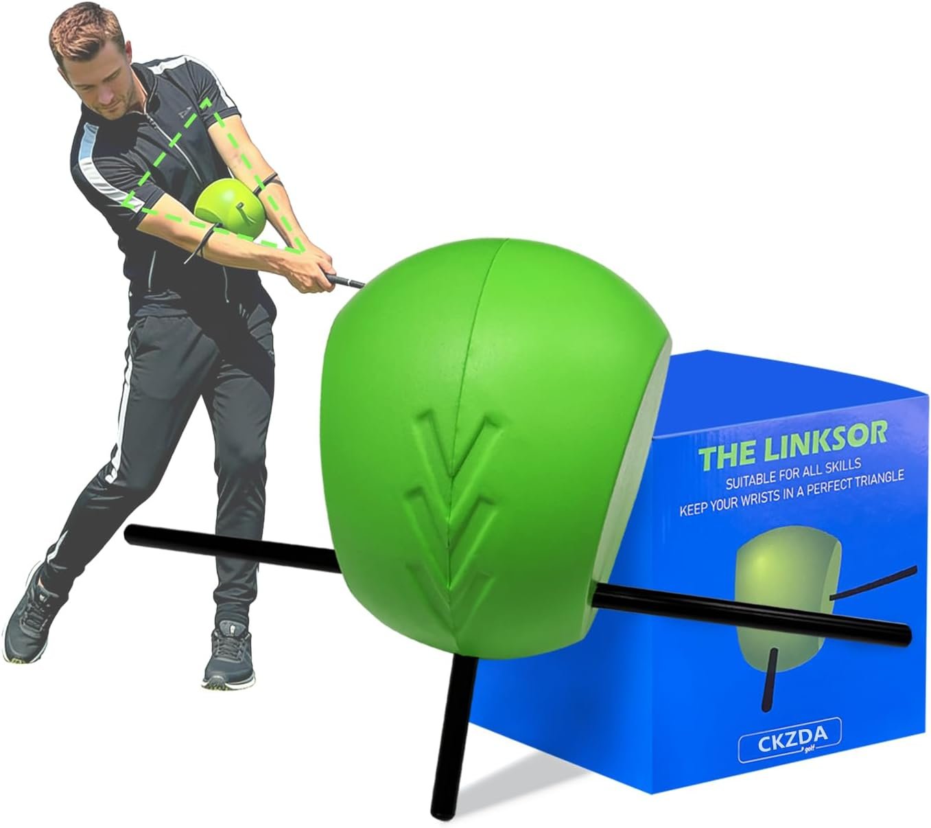 The Connector Golf Training Aid, Golf Swing Trainer for Posture Correction & Swing Mechanics Refinement, Essential Golf Aid to Boost Arm-Body Coordination