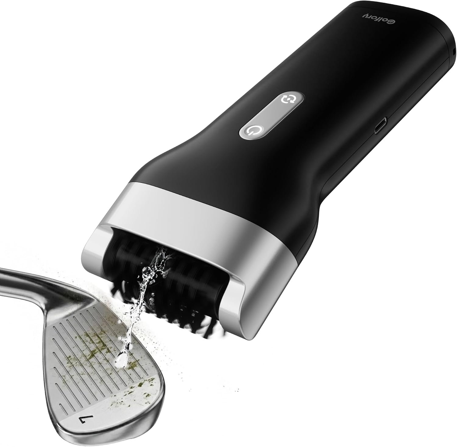 Electric Golf Club Cleaner Brush with Water,Portable Golf Brush and Groove Cleaner,800RPM Motor,60ml Tank,Type-C Rechargeable,Quick-Replace Nylon Brush Head,Golf Accessories for Men,Golf Gifts